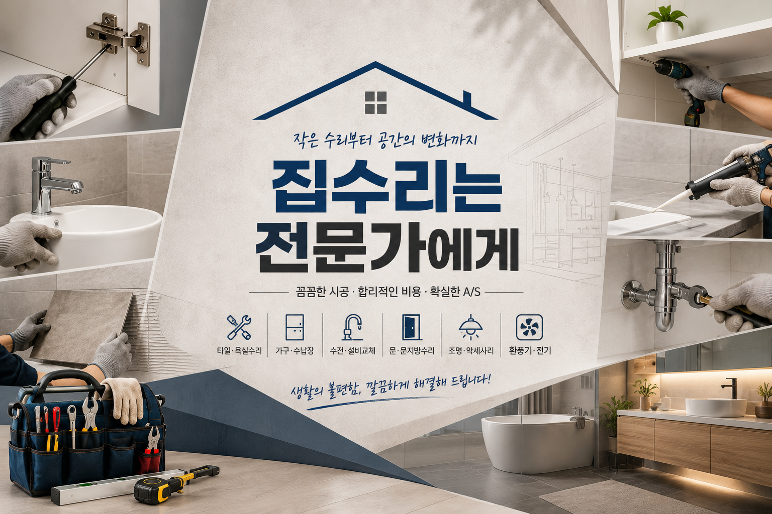 주방 리모델링 완성 이미지